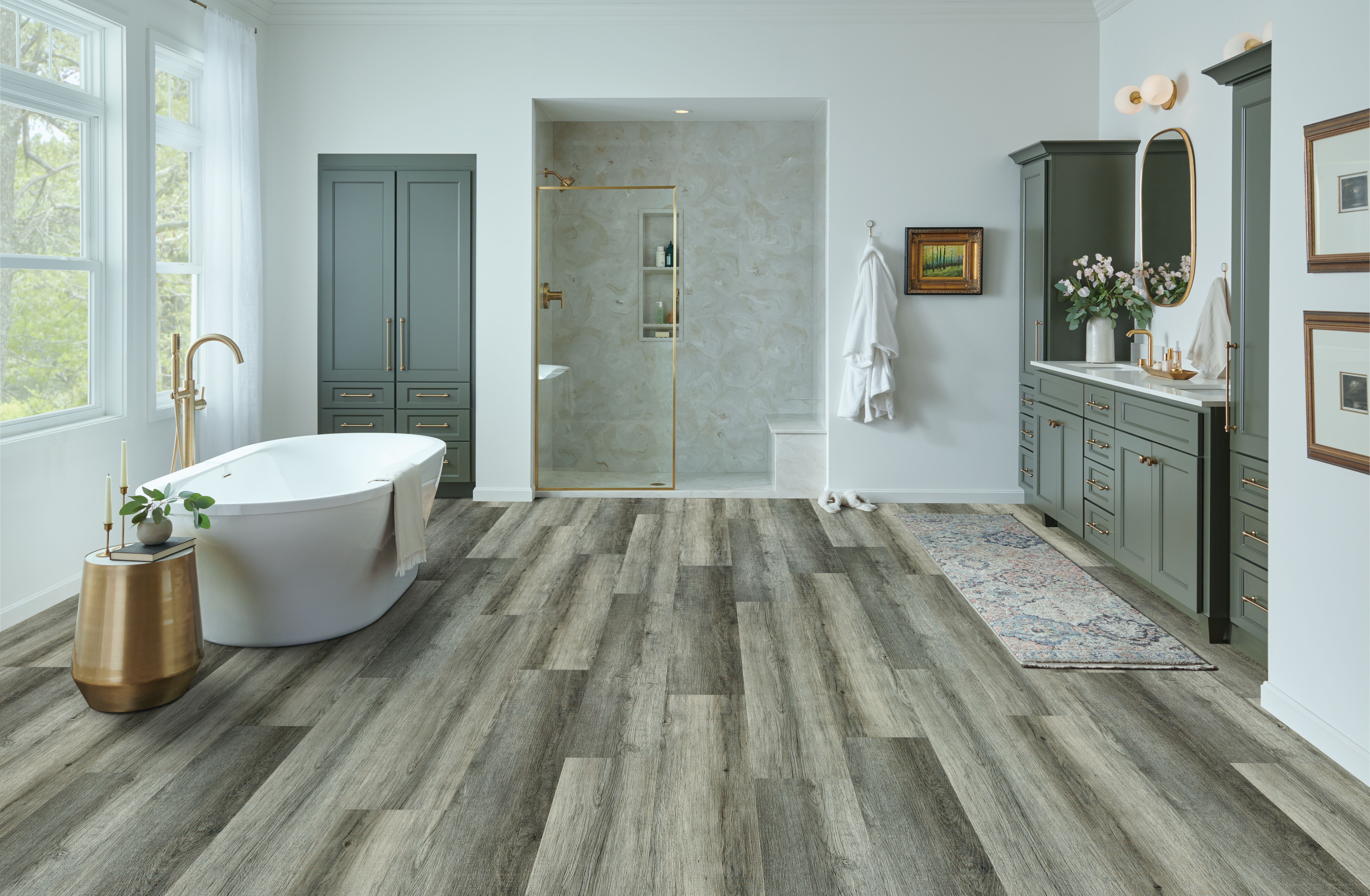 Luxury vinyl plank flooring installation